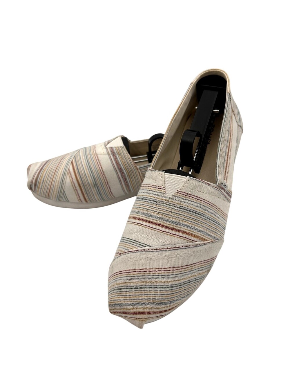 TOMS Alpargata Women's 7.5 Pastel Stripes Slip On Loafer Flats Comfort